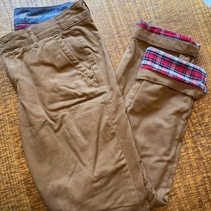 Eddie Bauer fleece lined khaki pant